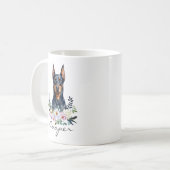 Aquarell Dobermann Kaffeetasse (Vorderseite Links)