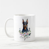 Aquarell Dobermann Kaffeetasse (Links)