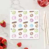 Aquarell-Donuts Handgemaltes Muster Serviette (Beispiel)