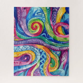 Aquarell-Doodle-Puzzle Puzzle