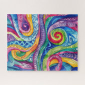 Aquarell-Doodle-Puzzle Puzzle (Horizontal)