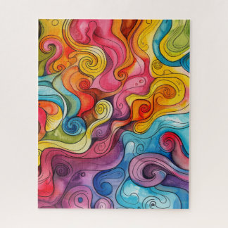 Aquarell-Doodle-Puzzle Puzzle