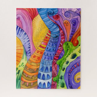 Aquarell-Doodle-Puzzle Puzzle