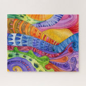 Aquarell-Doodle-Puzzle Puzzle (Horizontal)