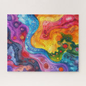 Aquarell-Doodle-Puzzle Puzzle (Horizontal)