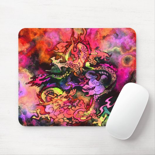 Aquarell-Drache Mousepad #2 (Mit Mouse)