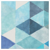 Aquarell-Dreiecke blau Stoff (Nahaufnahme)