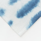 Aquarell-Druck des Monogramm-| Indigio Fleecedecke (Ecke)