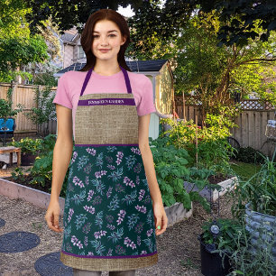 Aquarell Dunkle Florale Gartenpersonalisierung Schürze