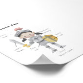 Aquarell dunkle Haare Mädchen die Rüstung Gottes d Poster (Ecke)