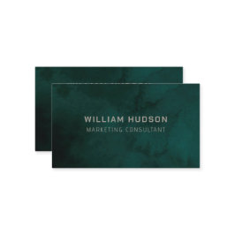 Aquarell Dunkles Grün Meer Minimalistisch Modernes Visitenkarte