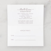 Aquarell Dusty Rose Makeup Artist Terminkarte (Innenseite Aufgefaltet)