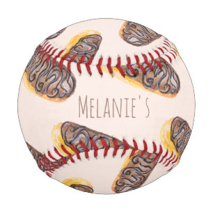 Aquarell-Eclairs Donuts Spaß Whimsical Süß Baseball