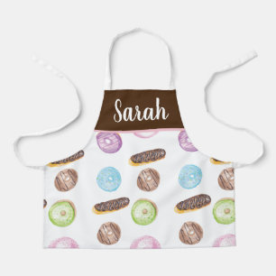 Aquarell-Eclairs-Donuts-Spaß-Whimsical-Süß Schürze