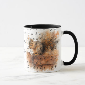 Aquarell-Eichhörnchen-Tasse – Süßes Waldtier-Gesch Tasse