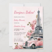 Aquarell Eiffel Tower Paris Baby Dusche Party Einladung (Vorderseite)
