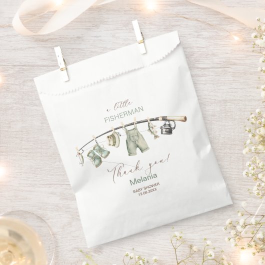 Aquarell ein kleines Fischerbaby sPaper Plat Geschenktütchen (Ausgeschnitten)