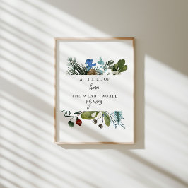 Aquarell ein spannendes Weihnachtsposter der Hoffn Poster