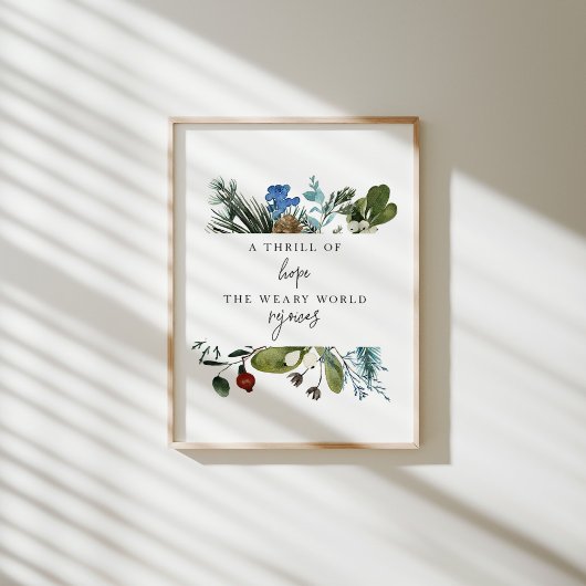 Aquarell ein spannendes Weihnachtsposter der Hoffn Poster