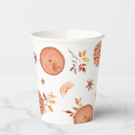 Aquarell Ein Süsse Pie ist auf dem Weg Babydusche Pappbecher