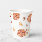 Aquarell Ein Süsse Pie ist auf dem Weg Babydusche Pappbecher (Vorderseite)