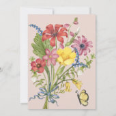 Aquarell ein wenig Wildblume Geburtstag Einladung (Rückseite)