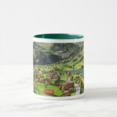 Aquarell einer die Schweiz-Landschaft Tasse (Zentrum)