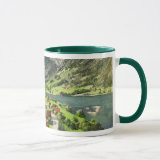 Aquarell einer die Schweiz-Landschaft Tasse