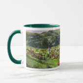 Aquarell einer die Schweiz-Landschaft Tasse (Links)