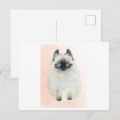 Aquarell einer Katze Postkarte (Vorne/Hinten)