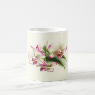 Aquarell einer Orchidee, Phalaenopsis - Kaffeetasse