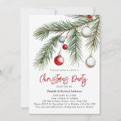 Aquarell Einfaches Weihnachtsgebäck Party Einladung (Vorderseite)