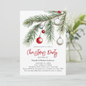 Aquarell Einfaches Weihnachtsgebäck Party Einladung (Stehend Vorderseite)