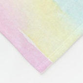 Aquarell-Einhorn Fleecedecke (Ecke)