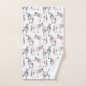 Aquarell-Einhorn-Märchen-Muster Badhandtuch Set (Handtuch)