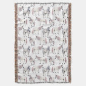 Aquarell-Einhorn-Märchen-Muster Decke (Vorderseite Vertikal)