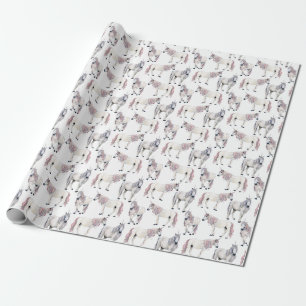 Aquarell-Einhorn-Märchen-Muster Geschenkpapier