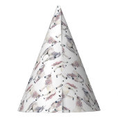 Aquarell-Einhorn-Märchen-Muster Partyhütchen (Rückseite)