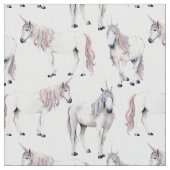 Aquarell-Einhorn-Märchen-Muster Stoff (Nahaufnahme)