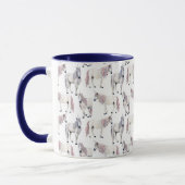 Aquarell-Einhorn-Märchen-Muster Tasse (Links)