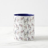 Aquarell-Einhorn-Märchen-Muster Tasse (Zentrum)