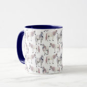 Aquarell-Einhorn-Märchen-Muster Tasse (Vorderseite Links)