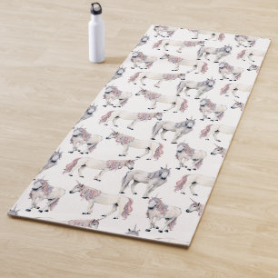 Aquarell-Einhorn-Märchen-Muster Yogamatte