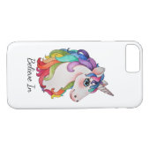 Aquarell-Einhorn mit dem Regenbogen-Haar Case-Mate iPhone Hülle (Rückseite (Horizontal))