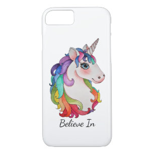 Aquarell-Einhorn mit dem Regenbogen-Haar Case-Mate iPhone Hülle