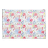 Aquarell-Einhorn-u. Pegasus-Muster Kissenbezug (Rückseite-Rechts)