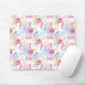 Aquarell-Einhorn-u. Pegasus-Muster Mousepad (Mit Mouse)