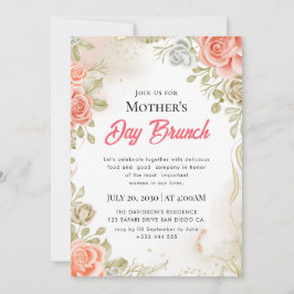 Aquarell-Einladungen zum Muttertagsbrunch Einladung