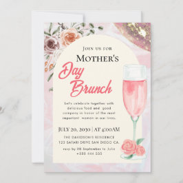 Aquarell-Einladungen zum Muttertagsbrunch Einladung