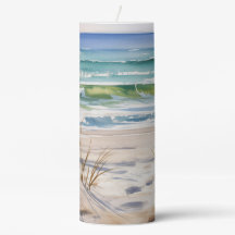AQUARELL EINSAME SANDSTRANDSZENE